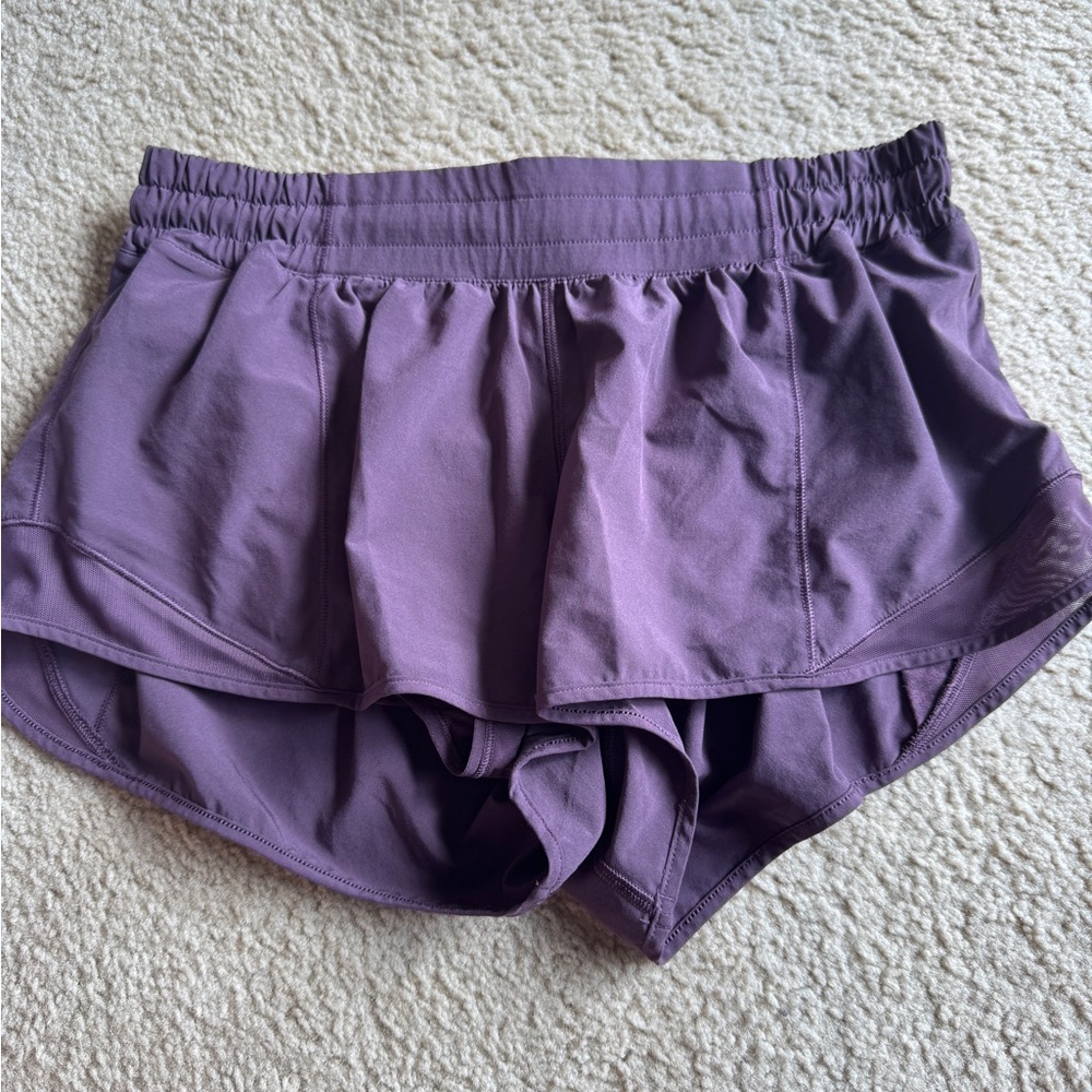 Lululemon Grape Thistle Hotty Hot Low-Rise Lined Short 2.5”